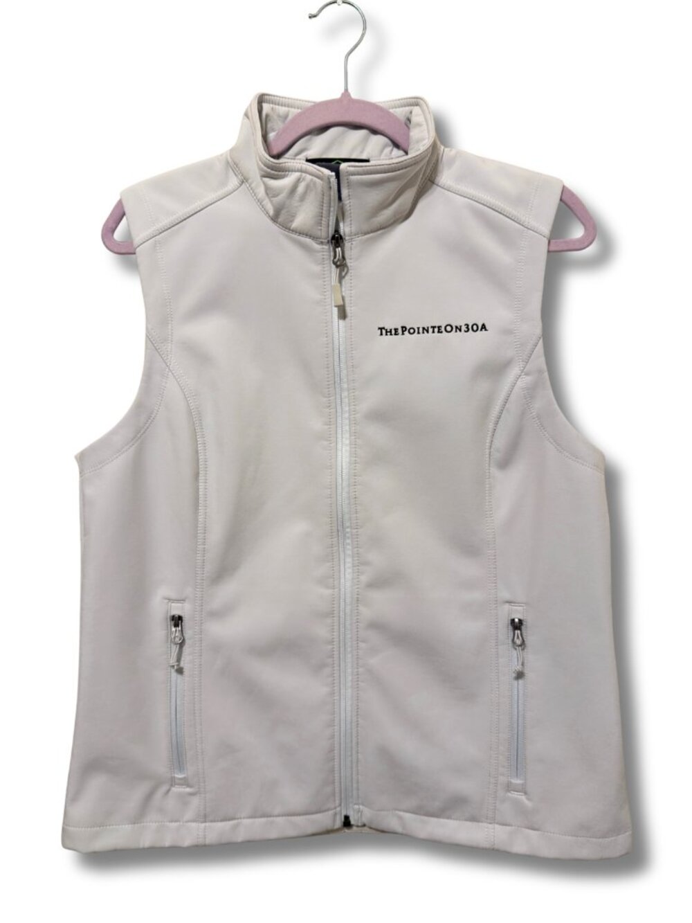 Crossland White Fleece Lined Vest Women's L The Pointe on 30A Golf Resort Travel